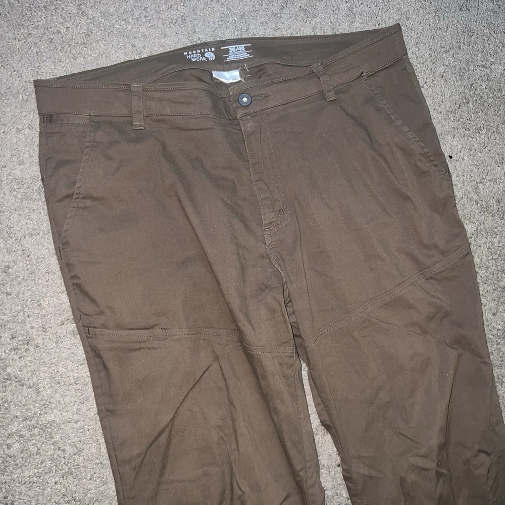 Mountain Hardwear Pants Mens 36x30 Brown AP Lined Hiking Stretch Zip Pockets